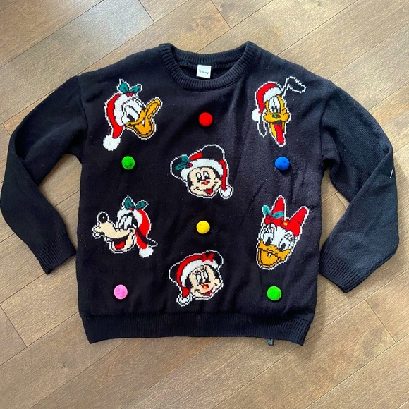 Disney Mickey Mouse and friends light up ugly Christmas sweater size medium - Picture 1 of 2